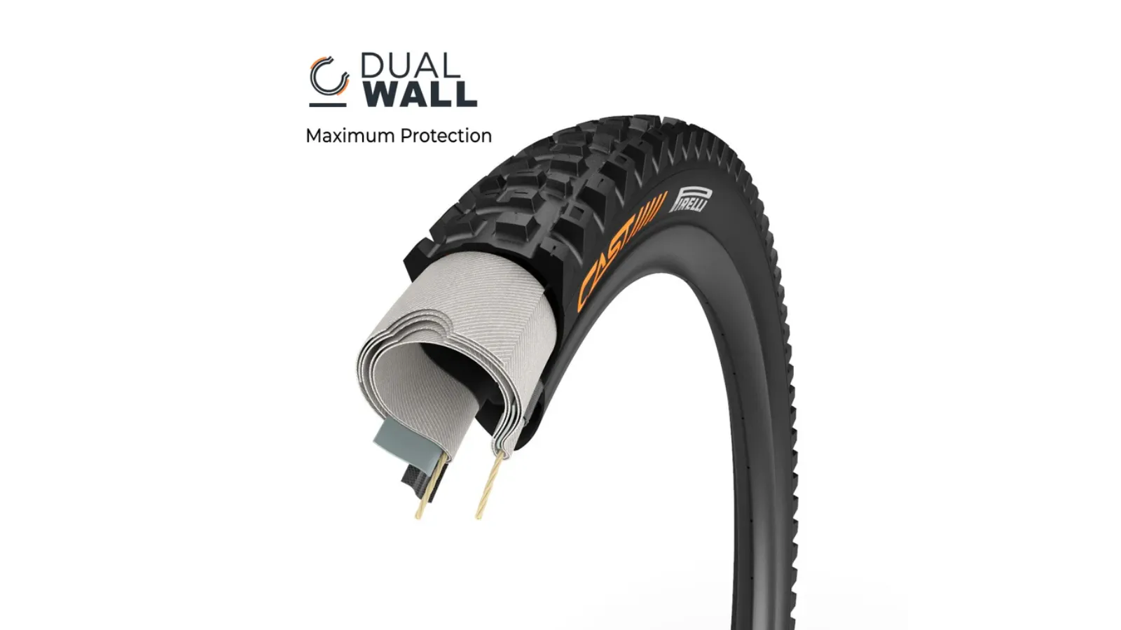 Pneu Cast x Pirelli Protagonist - DualWall - SmartEvo DH - Tubeless Ready - Image 4