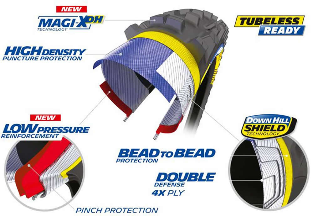 Pneu Michelin DH 34 - Magi-XDH - DownHill Shield - BeadtoBead - Tubeless Ready - Image 3