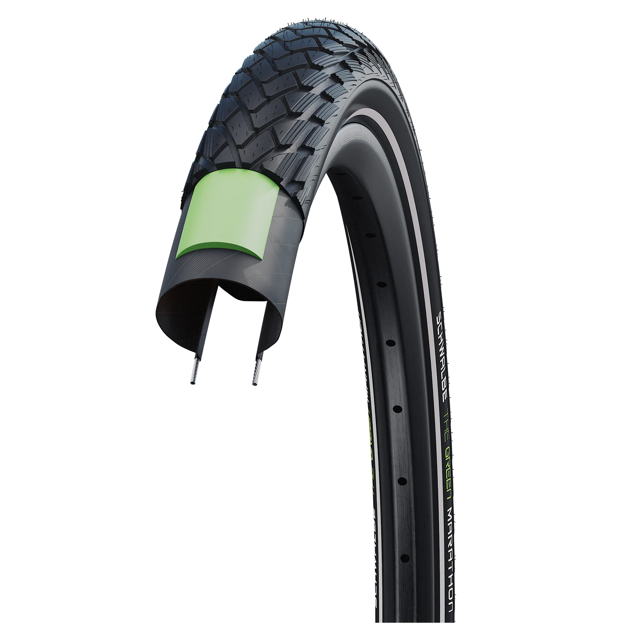 Pneu Schwalbe Green Marathon Performance Line - Addix Eco - TwinSkin - Green Guard - Tubetype - Image 2