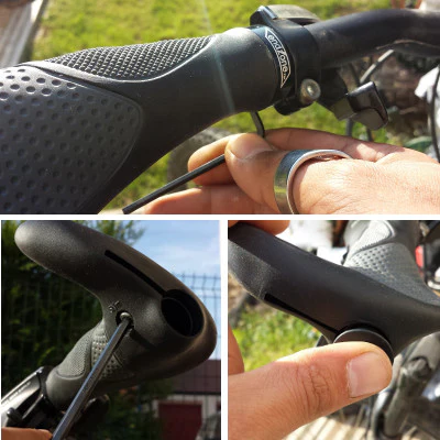 Poignées vélo ergonomiques avec cornes 138 mm - Image 4