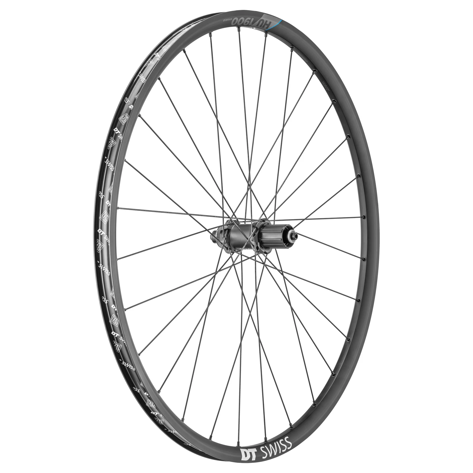 Roue arrière VAE DT Swiss HU 1900 Spline Aluminium - Tubeless Ready