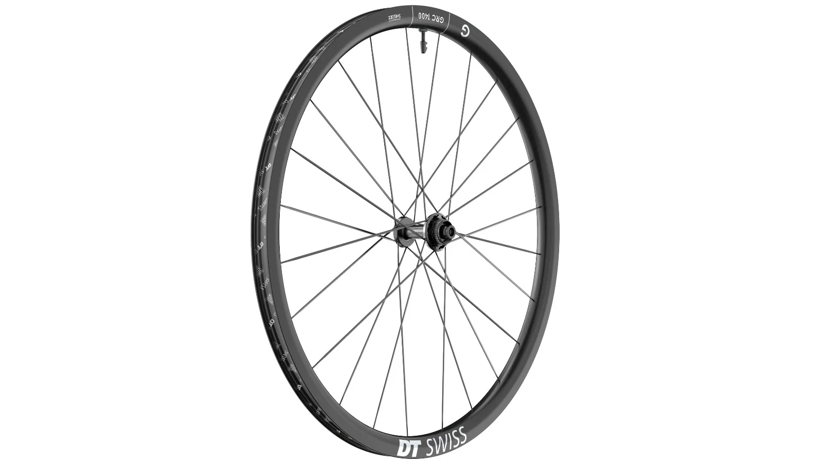 Roue avant Gravel DT Swiss GRC 1400 DICUT 30 - Carbone - Tubeless Ready