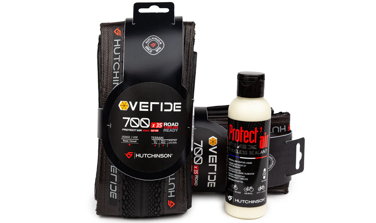 Set 2 pneus Hutchinson Overide + Préventif 150 mL - Tubeless Ready - HardSkin