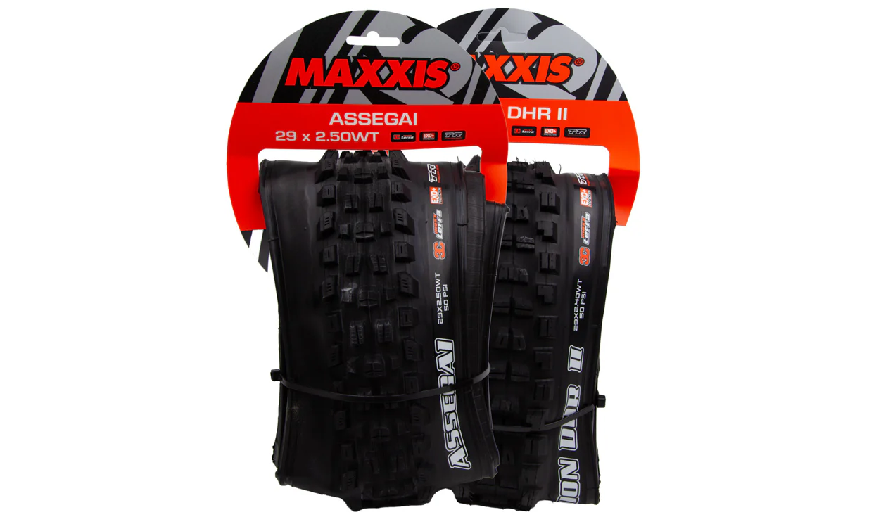 Set pneus Maxxis Assegai WT + Minion DHR II WT - EXO+ Protection - 3C Maxx Terra - Tubeless Ready