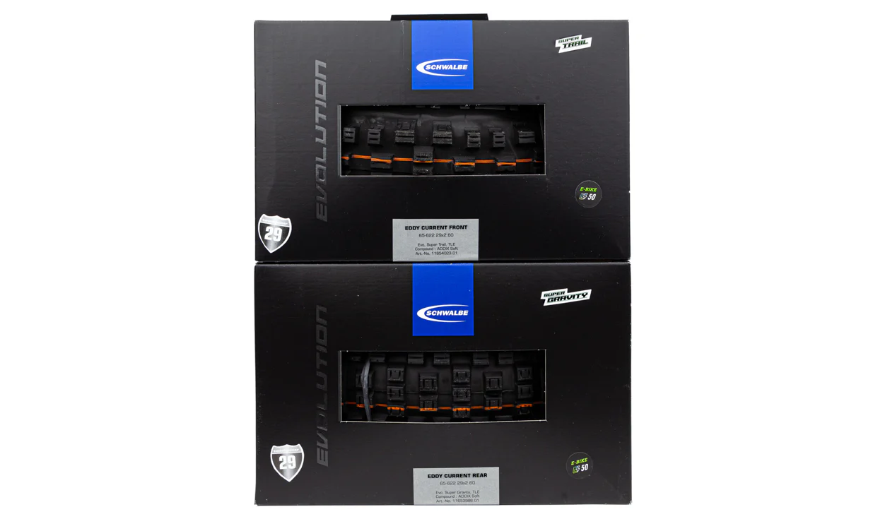 Set pneus Schwalbe Eddy Current Front + Rear - Addix Soft - Super Trail - Super Gravity - Tubeless Easy